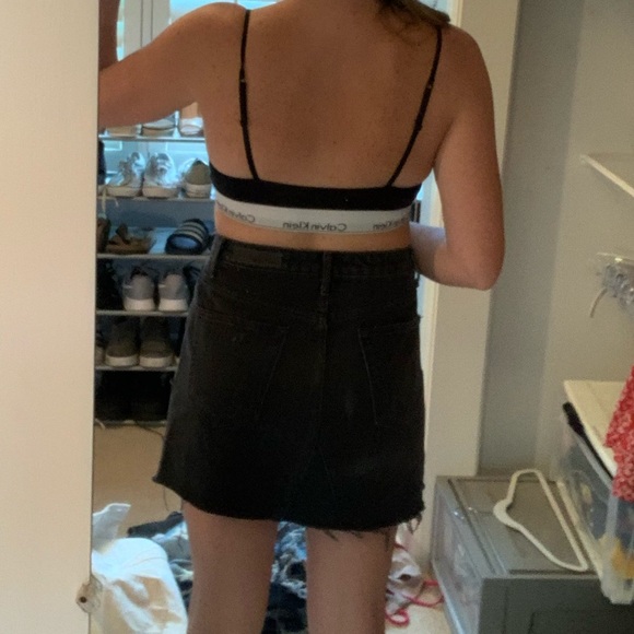 Black highrise denim skirt - Picture 7 of 7